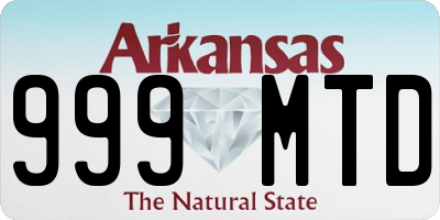 AR license plate 999MTD