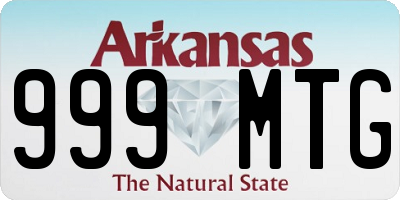 AR license plate 999MTG