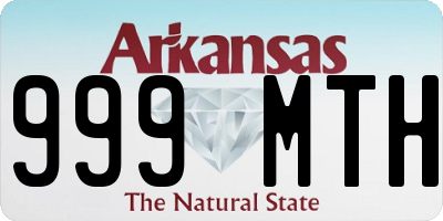 AR license plate 999MTH