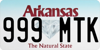 AR license plate 999MTK