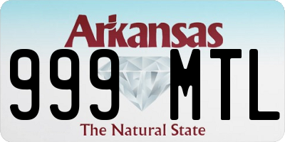 AR license plate 999MTL