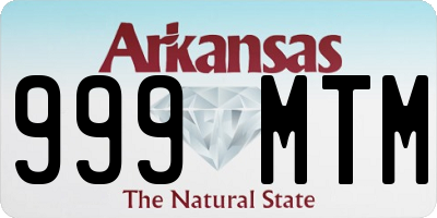 AR license plate 999MTM