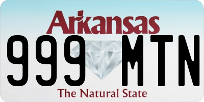 AR license plate 999MTN