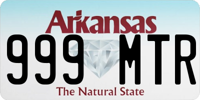 AR license plate 999MTR