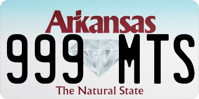 AR license plate 999MTS