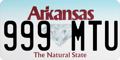 AR license plate 999MTU