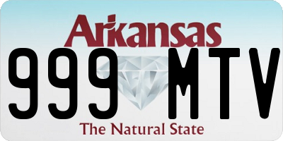 AR license plate 999MTV