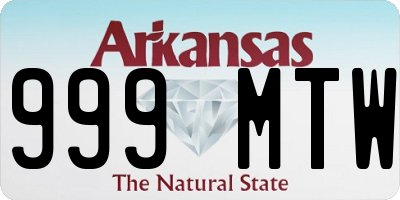 AR license plate 999MTW