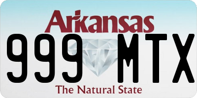 AR license plate 999MTX