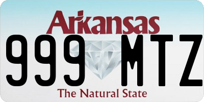 AR license plate 999MTZ