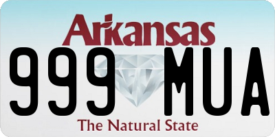 AR license plate 999MUA