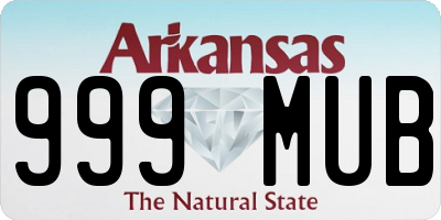 AR license plate 999MUB