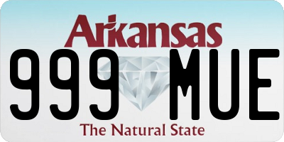 AR license plate 999MUE