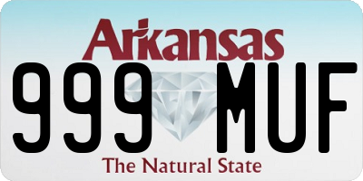 AR license plate 999MUF