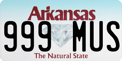 AR license plate 999MUS