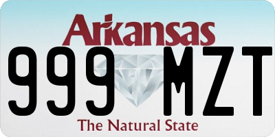 AR license plate 999MZT
