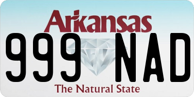 AR license plate 999NAD