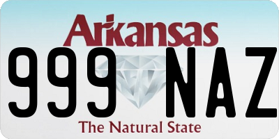 AR license plate 999NAZ