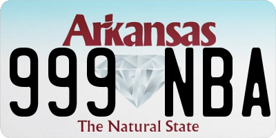 AR license plate 999NBA