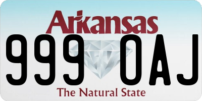 AR license plate 999OAJ