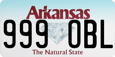AR license plate 999OBL