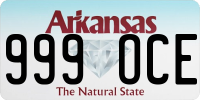 AR license plate 999OCE