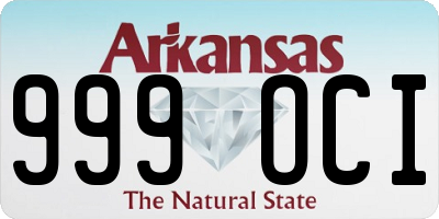 AR license plate 999OCI