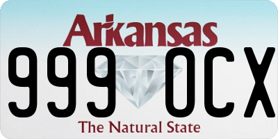 AR license plate 999OCX