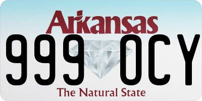 AR license plate 999OCY