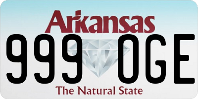 AR license plate 999OGE