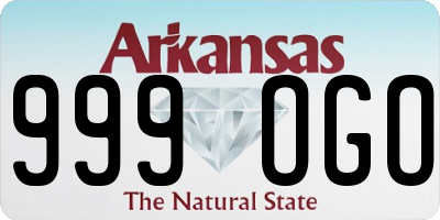 AR license plate 999OGO