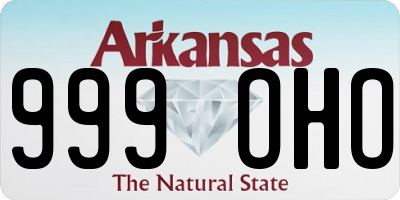 AR license plate 999OHO