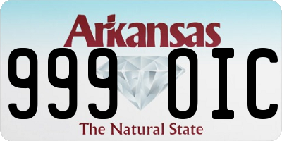AR license plate 999OIC