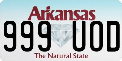AR license plate 999UOD