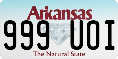 AR license plate 999UOI