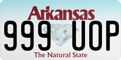 AR license plate 999UOP
