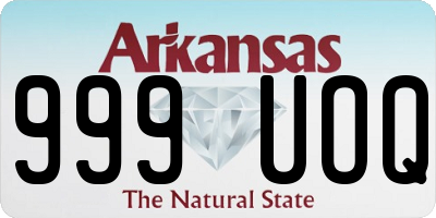 AR license plate 999UOQ