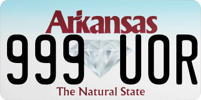 AR license plate 999UOR