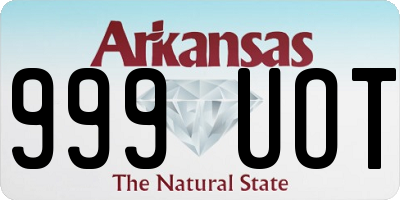 AR license plate 999UOT