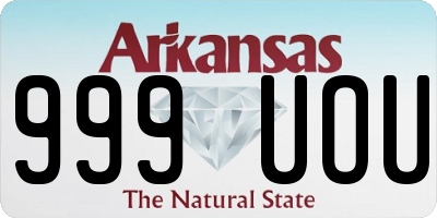 AR license plate 999UOU