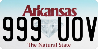 AR license plate 999UOV