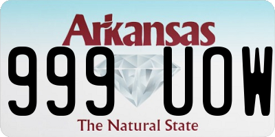 AR license plate 999UOW