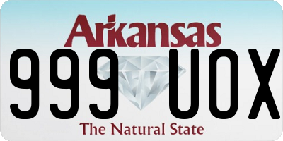 AR license plate 999UOX
