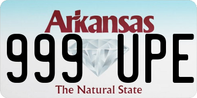 AR license plate 999UPE