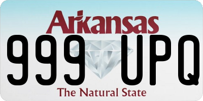 AR license plate 999UPQ