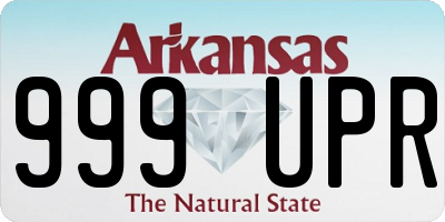 AR license plate 999UPR