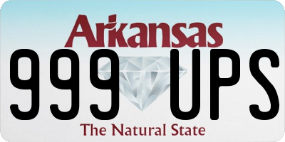 AR license plate 999UPS