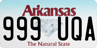 AR license plate 999UQA