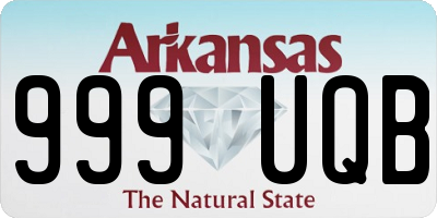 AR license plate 999UQB