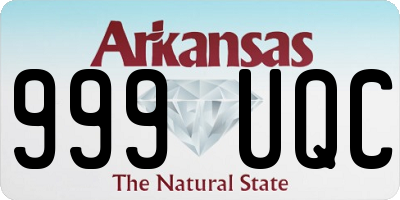 AR license plate 999UQC